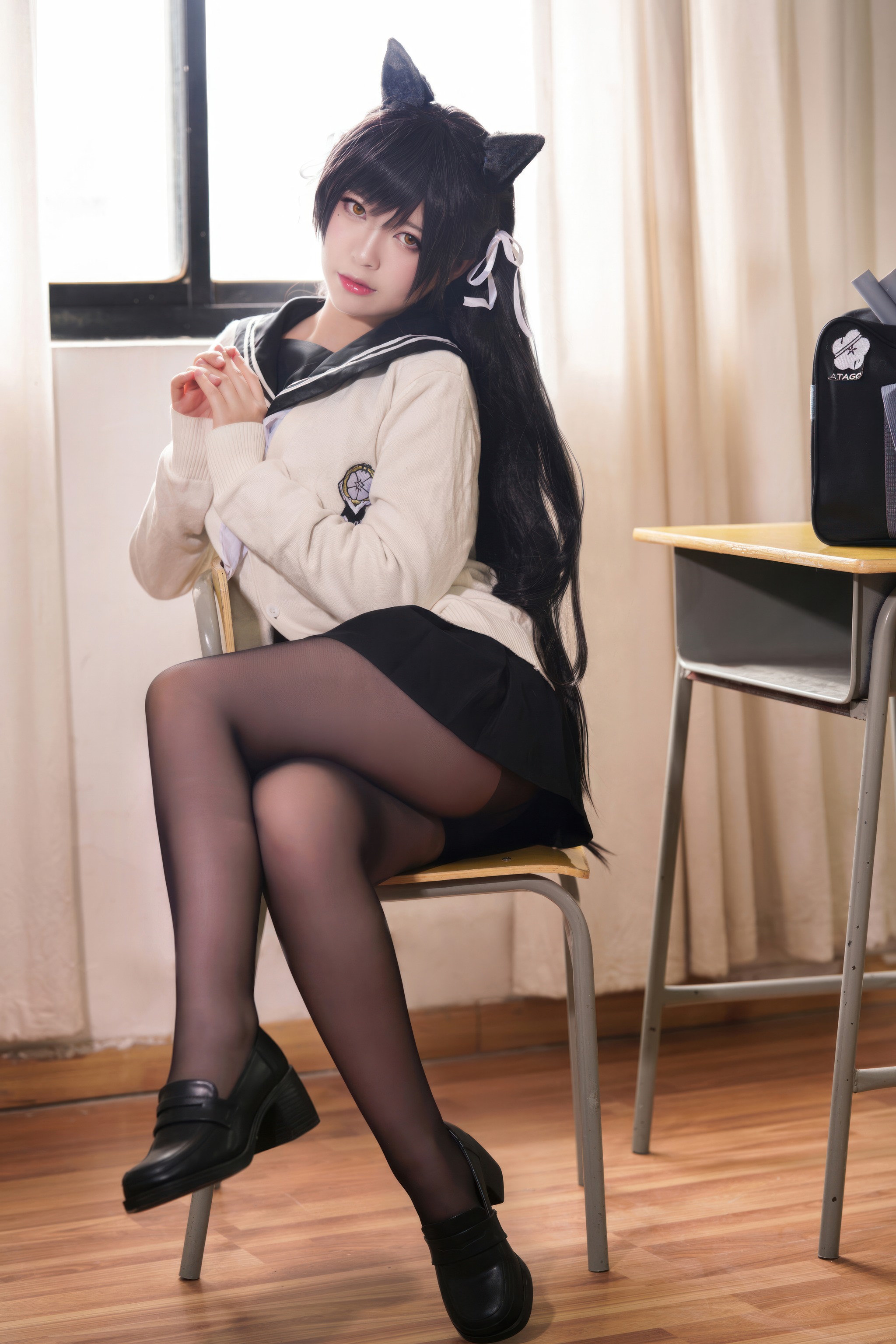 半半子 - NO.094 碧蓝航线 爱宕校服[25P]-XikXak